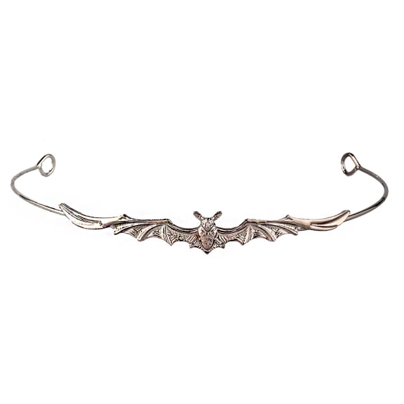 Forehead Bat Metal Slim Halloween Headband Hoop Hair Tiara Crown For Men Women Cosplay Party Birthday Prom Black
