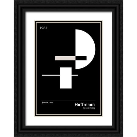 Artographie Studio 11x14 Black Ornate Wood Framed with Double Matting Museum Art Print Titled - 1982 Graphic
