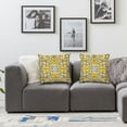 thumbnail image 2 of Geometric Outdoor Pillow Covers Set of 2, Abstract Diamond Plaid DecorativeThrow Pillowcase Yellow Geometrical Art Linen Soft Cozy Cushion Cover Pillowsham, 2 of 7