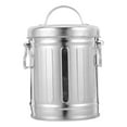 thumbnail image 1 of Vintage Galvanized Iron Bucket Ashtray with Lid Mini Iron Desk Wastebasket Small Compact Trash Can for Bedside Home Office Kitchen Desktop, 1 of 4