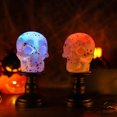 thumbnail image 2 of Halloween Pumpkin Lantern Electronic Candle Decoration, Flameless LED Tealight Prop with Warm Flickering Glow for Tabletop Mantel Shelf Party Scene Setting Fall Accent Ornament for Safe Home Styling, 2 of 6