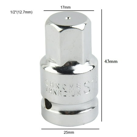 

1/2inch 17mm Hex Special Oil Pan Screw Socket Wrench Head Auto Repair Tool