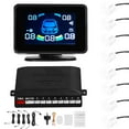 thumbnail image 1 of Riwcyla Car Parking Sensor Reversing Radars System Front & Rear Support Sound Warning/Buzzer/Mute with 8 Parking Sensors Distance Detection LCD Distance Display Volumes Adjustable, 1 of 3