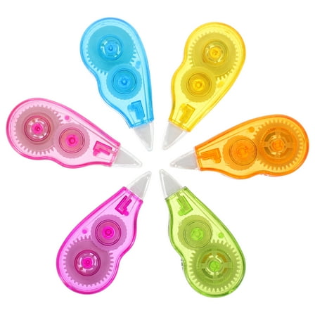 6 Pcs Highlighters Stationery Correction Tape Office