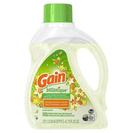 detergent gain based plant laundry botanique botanicals blossom vanilla orange loads