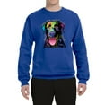 thumbnail image 2 of Love Can Make a Tail Wag Pitbull Dog Lover Unisex Crewneck Graphic Sweatshirt, Royal, Large, 2 of 3