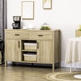 thumbnail image 2 of HOMCOM Buffet Meuble de Rangement avec 2 Tiroirs, Gris Clair, 2 of 10
