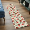 thumbnail image 3 of Runner Rug 2'x6', Red Strawberry Washable Non-Slip Hallway Runner Rugs, Summer Fruits Farmhouse Leaves Floral Retro Bedside Rugs Floor Mats Carpet Runners for Kitchen Bathroom Laundry Room, 3 of 8