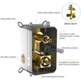 thumbnail image 5 of Donext Dual Shower Head, 10 Inch Wall Mounted Shower System with Rough-in Valve, Chrome, 5 of 7