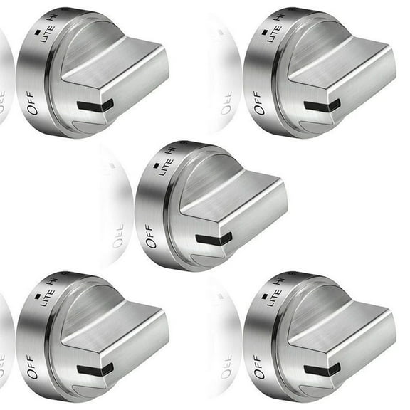 5PCS WB03X24818 Stainless Steel Stove Knob Replacement For AP5989029 PS11729081 Stove Accessories Knobs