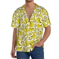 thumbnail image 1 of Fotbe Banana Camisa Estampada de Manga Corta para Hombre, Casual de Verano, Estilo Playero, Sin Arrugas-Large, 1 of 5