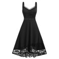 thumbnail image 1 of Vestido Talla Extra Panel Encaje Transparente Sin Mangas Rosegal Vestidos casuales de talla grande, 1 of 5