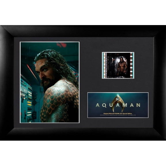 Aquaman (Jason Momoa Tattoos) Minicell FilmCells Framed Desktop Presentation USFC6386