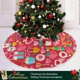thumbnail image 6 of GZHJMY Valentine's Day Tree Skirt Home Decoration Large Round Love Hearts Christmas Tree Skirt for Holiday Party Home Christmas Day Ornaments, 47.2", 6 of 6