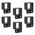 thumbnail image 2 of Plum Fittings Aluminum Fence Standard Wall Mount 1 1/4" x 1 1/4" for Rails - Residential Rail Mounts | Black | Pack of 6, 2 of 6