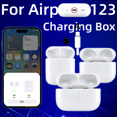 thumbnail image 1 of Remplacement Boîte de charge sans fil pour AirPods Pro 2 Bluetooth Earphone Charger Case pour AirPods1 2 3 Association de la 4e génération Affichage de la synchronisation des trésors de charge du comp, 1 of 4