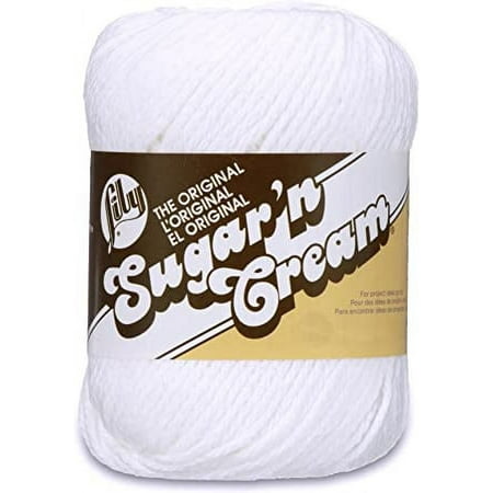 UPC: 0057355082908 | Lily Sugar N Cream Yarn – 2.5 oz 4-Ply White