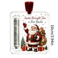 thumbnail image 6 of Christmas Tree Cash Holder Decoration, Santa Claus Artwork Money Gift Hanging Ornament, Holiday Keepsake for Friends Coworkers and Family, Clear Acrylic, 6 of 6