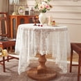 thumbnail image 6 of Sunyuer Gorgeous Round Lace Tablecloth,Vintage Floral Embroidered Table Cloths, Chic Round Table Cover for Wedding Banquet Holiday Dinner Tables, 6 of 11