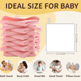 thumbnail image 7 of chocrria Coral Fleece Baby Washcloths, Ultra Soft Face Towels for Newborns, Toddlers, Kids, 12 Pack, 12x12 Inches, 7 of 7