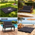 thumbnail image 5 of Pakunoda Porch Swing Cushions 47” X 40” X 5”, 2-3 Seater Bench Cushion with Backrest, Waterproof Replacement Outdoor Cushion with Tie, Gray, 5 of 6