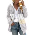 thumbnail image 4 of Niaviben Fleece Sweatshirts for Women Comfrt Hoodie Long Hoodie Zip Up Jackets for Women Lightweight Hoodie Sports Jackets for Women Womens Lightweight Jacket Gray M, 4 of 8