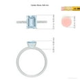 thumbnail image 5 of ANGARA Natural Emerald-Cut 1.35 ct Aquamarine Engagement Ring with Diamonds in 14K White Gold for Women (Size-8x6mm) | March Birthstone, Anniversary, Jewelry Gift for Women | Natural Aquamarine Ring, 5 of 9