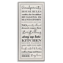 Stupell Industries Grandparents House Rules, 13 x 30,Design by Daphne Polselli