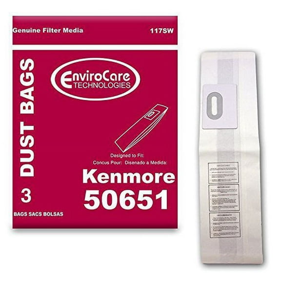 EnviroCare Replacement Vacuum Bags for Compatible with Kenmore Type L 50651 Uprights 3 Pack