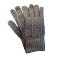 thumbnail image 2 of Knit Screen Gloves Winter Five Finger Couple Cycling Plus Fleece Student Thickened Warm Retro Woman, 2 of 4