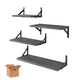 thumbnail image 1 of Repisas Flotantes Belug Madera Modernas Estantes Baño Topon 4 Pzs Gris, 1 of 5