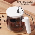 thumbnail image 3 of Taza Mezcladora Autoeléctrica Con Asa Taza De Vidrio Con Agitación Automática Para Café Leche Proteína En Polvo Capacidad De 400 Ml Recargable, 3 of 7