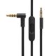 thumbnail image 1 of Cable de audio de repuesto para control remoto de conversación para auriculares de estudio, ejecutivos, mezcladores, inalámbricos y profesionales (negro), 1 of 4