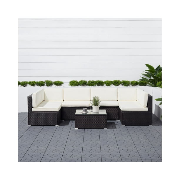 6 Piece Black Classic Outdoor Patio Sectional Sofa With Seat And Back Cushion 27 Com - Outdoor Chaise Lounge Cushions 27 Inches Wide 6 Piece Black Classic Outdoor Patio Sectional Sofa With Seat And Back Cushion 27 Com - Outdoor Chaise Lounge Cushions 27 Inches Wide
