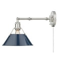 thumbnail image 3 of Golden Lighting Orwell Industrial 1-Light Swing Arm Sconce Pewter Grey Steel, 3 of 5