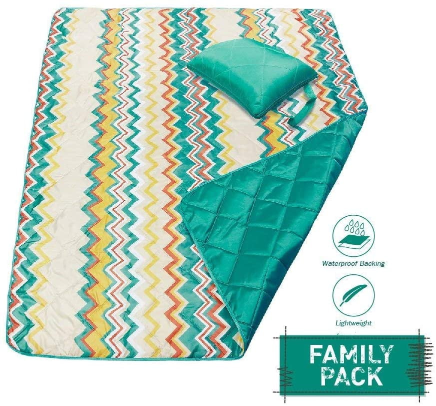DOZZZ Waterproof Sand Proof Picnic Blanket Foldable Compact Mats for