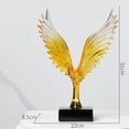 thumbnail image 5 of Tongina Abstract Sculpture Wing Statue Minimalist Collectible Figurines Spreading Wing Figurine for Office Bookshelf Home Porch Decor Yellow, 5 of 6