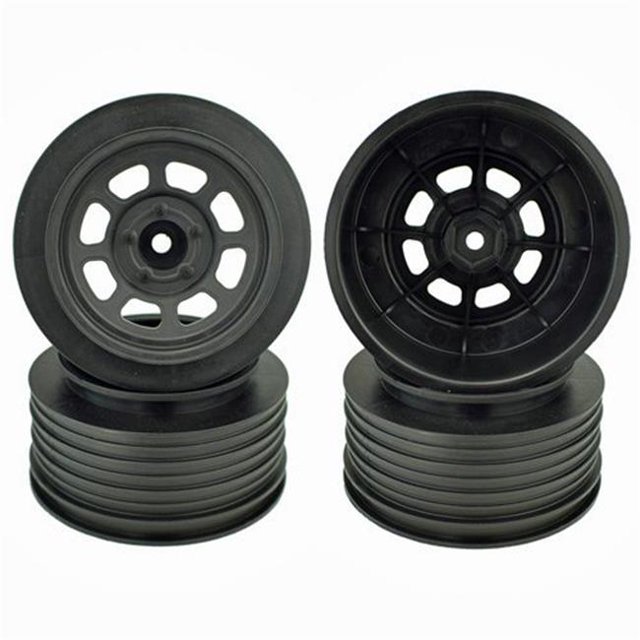 DE Racing DERDS4RB Speedway Short Course Wheels, 4 Piece for Traxxas Slash & Rear