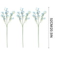 thumbnail image 3 of 3 Pack Artificial Gypsophila Flowers 52cm Blue Fake Bouquet,Non Fading Plastic 's Breath for Wedding Decor,Home,Party & Table Centerpieces 3 Stems with 66 Flower Heads, 3 of 3