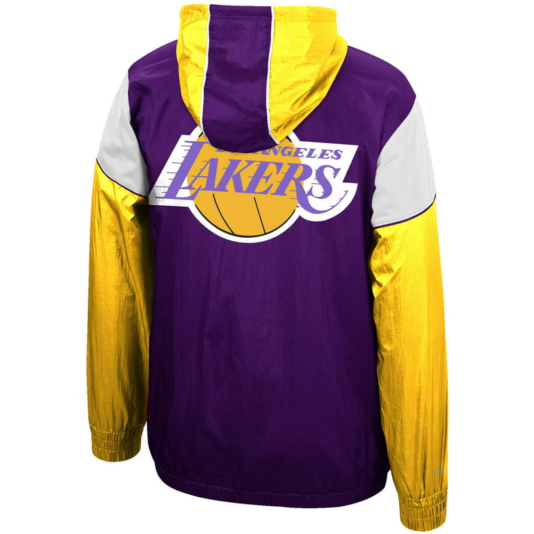 Youth Los Angeles Lakers Mitchell & Ness Purple Hardwood Classics  Paintbrush Full-Zip Windbreaker Jacket