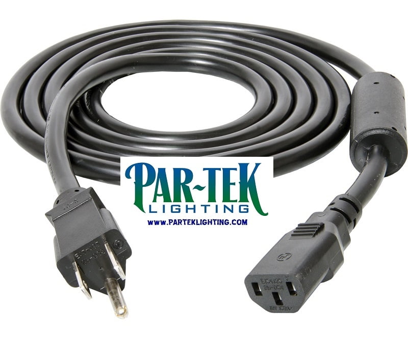 PTL Ballast Power Cord 8' 120v W/ Ferrite Ring 16/3 Gauge