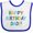 White and Royal, variant on Inktastic Happy Birthday Dad Boys or Girls Baby Bib