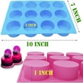 thumbnail image 4 of PEACNNG Chocolate Mold, Chocolate Cookie Mold Candy Mold, Cylinder Silicone Mold, the Baking Mold Perfect for Chocolate Covered Oreos, Cake, Candy, Pudding, Mini Soap, 2PCS, Color (Rose Red, Blue), 4 of 5