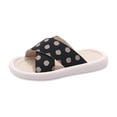 thumbnail image 3 of Akiihool Little Girl Slippers Kids Boys Girls Slides Sandals Comfort Non-Slip Beach Pool Shower Shoes Indoor Outdoor (Black,2.5), 3 of 8