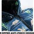 thumbnail image 5 of SYNPOS Toddler Baby Girl Boy Cartoon Dinosaur Light Down Hooded Jacket Kids Warm Coat, 5 of 6