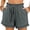 Gray#3, variant on LEBONYARD Plus Size Shorts Clearance for Women,Women's Shorts with a Fresh and Trendy Design,Spring and Summer Solid Comfortable Bandage Elastic Waist Women Pockect New Fashion Short Pants Gray S