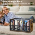 thumbnail image 6 of CD DVD Storage Rack 2-Pack with Handles, Holds 28 DVD or 32 Blu-ray Cases per Rack | Portable DVD  Holder for Desktop, Closet, Video Games, Books & Movies, 6 of 7