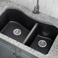 thumbnail image 3 of Undermount 32-1/2 in. x 20 in. 60/40 Bowl Quartz Kitchen Sink in Onyx Black, 3 of 4