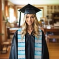 thumbnail image 6 of Hirioo Crystal Clear Water Splash for 72" Graduation Shawl Stole Unisex Adults Graduation Sash Honor Graduation Stole for High School and College-Flattened, 6 of 7
