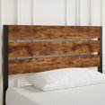 thumbnail image 6 of VECELO Twin Bed Frame with Wooden Headboard, Rustic Industrial Platform Bed and Strong Metal Slats, No Box Spring Needed, Brown, 6 of 12